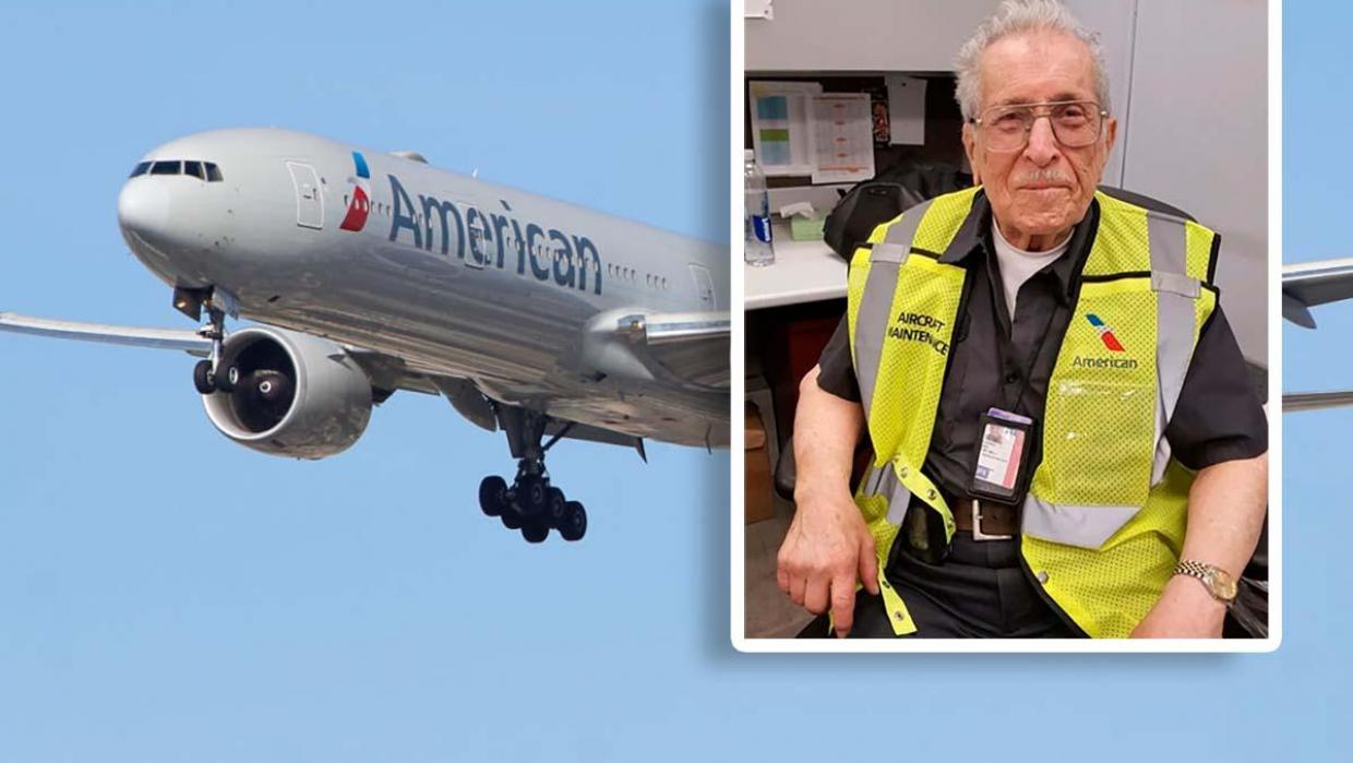 Mecânico de avião de 96 anos completa 80 anos de trabalho para a American Airlines